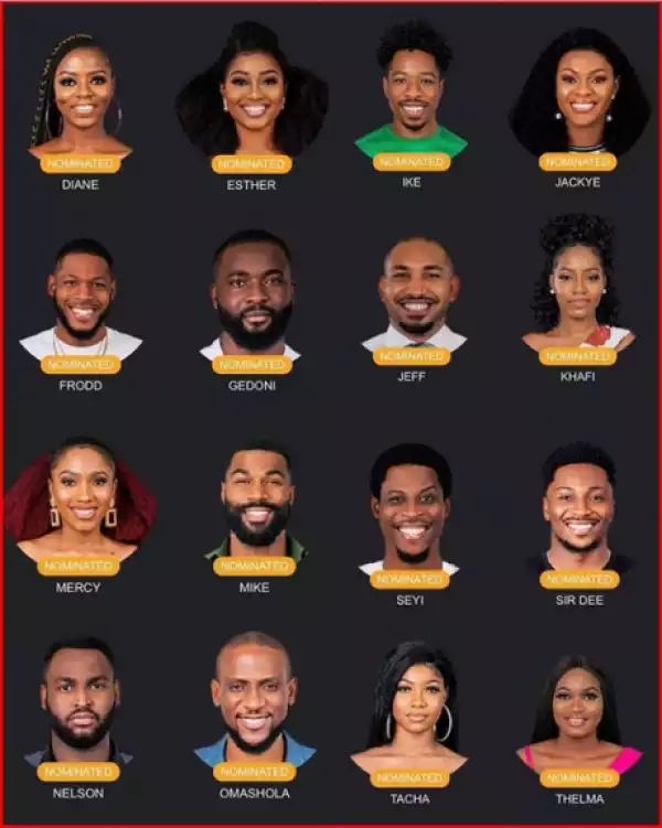 BBNaija: All Housemates Are Up For Possible Eviction (Photos)